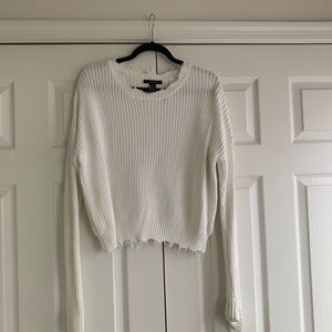 white comfy sweater